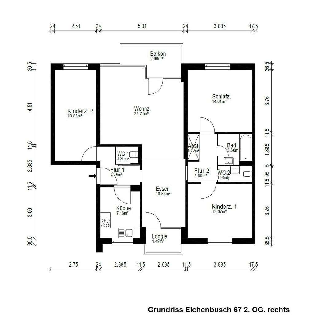 Thumbnail-Wohnung zum Mieten in Reinbek 1.840,00 € 98 m²