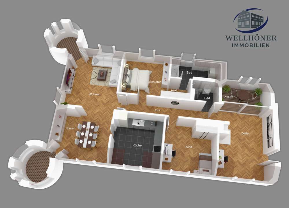 Thumbnail-Wohnung zum Mieten in Duisburg 1.295,00 € 126 m²