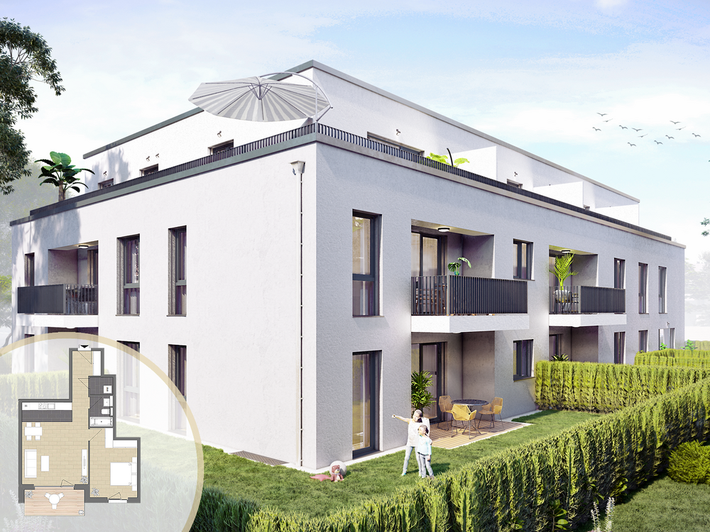 Thumbnail-Wohnung zum Kaufen in Hattersheim am Main 362.500,00 € 64.7 m²