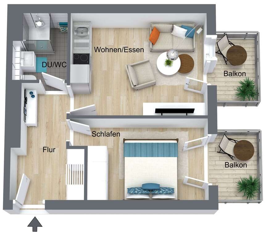 Thumbnail-Wohnung zum Kaufen in Freiburg 305.000,00 € 40 m²