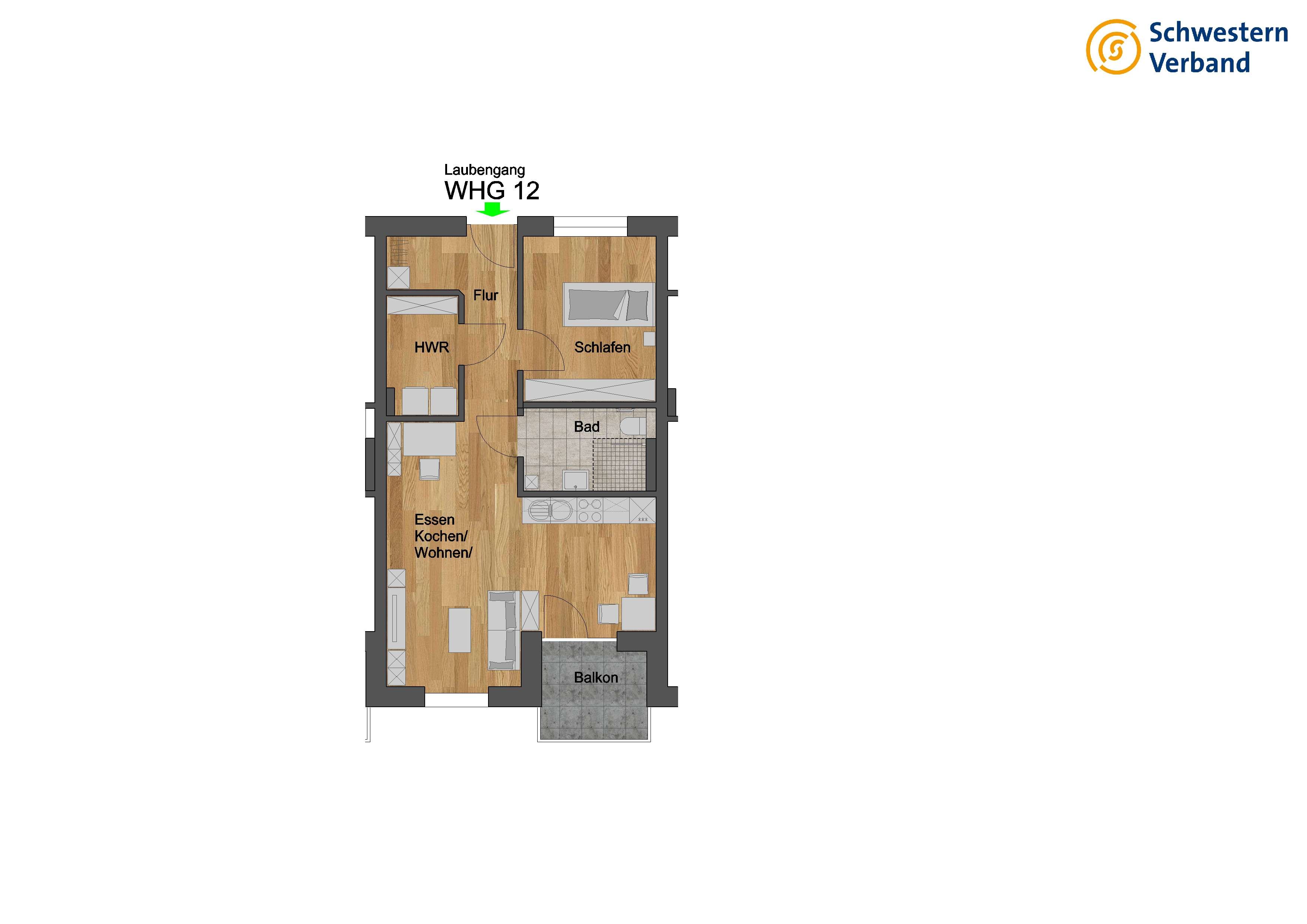 Thumbnail-Wohnung zum Mieten in Külsheim 700,00 € 59.58 m²