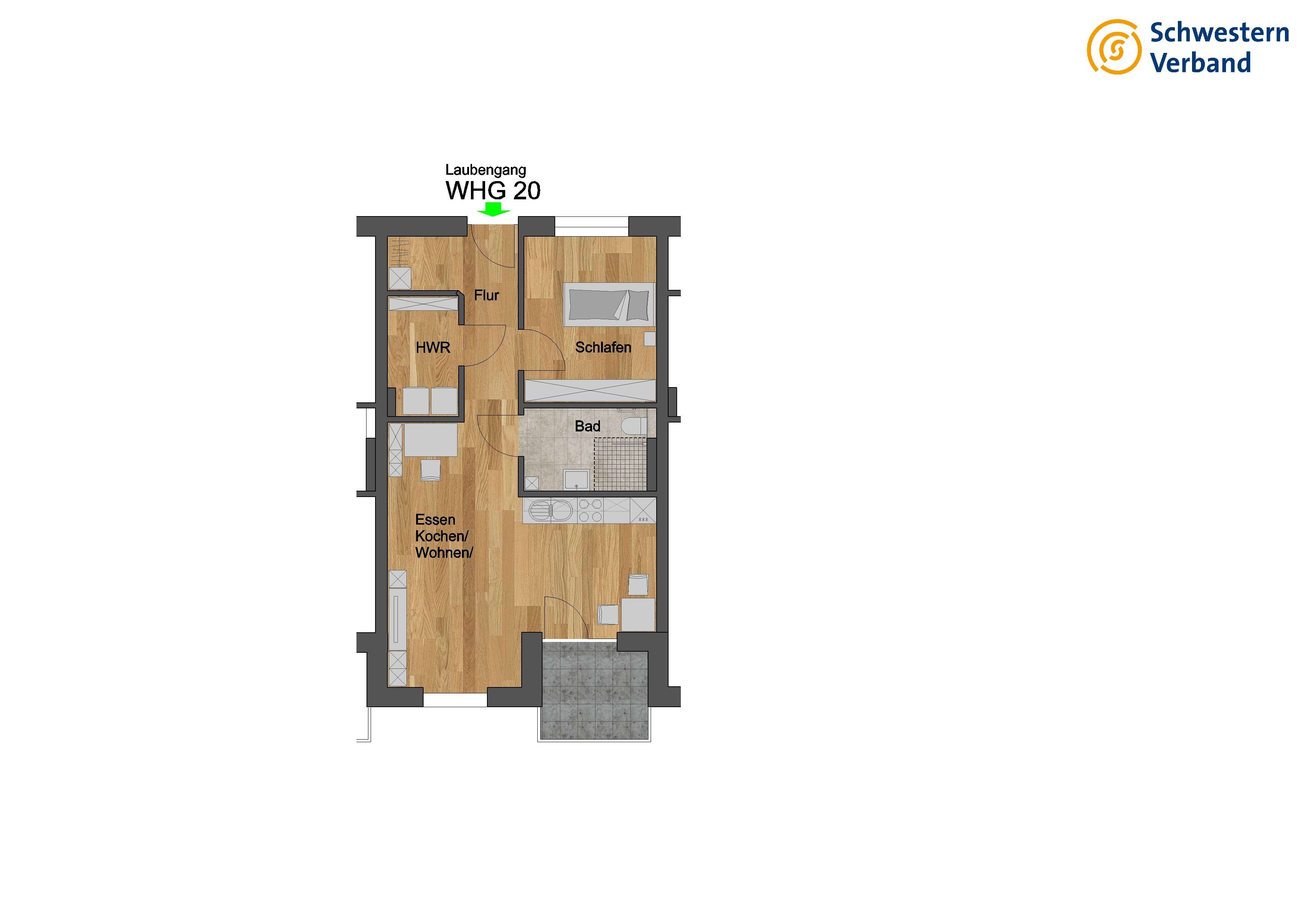Thumbnail-Wohnung zum Mieten in Külsheim 700,00 € 59.58 m²