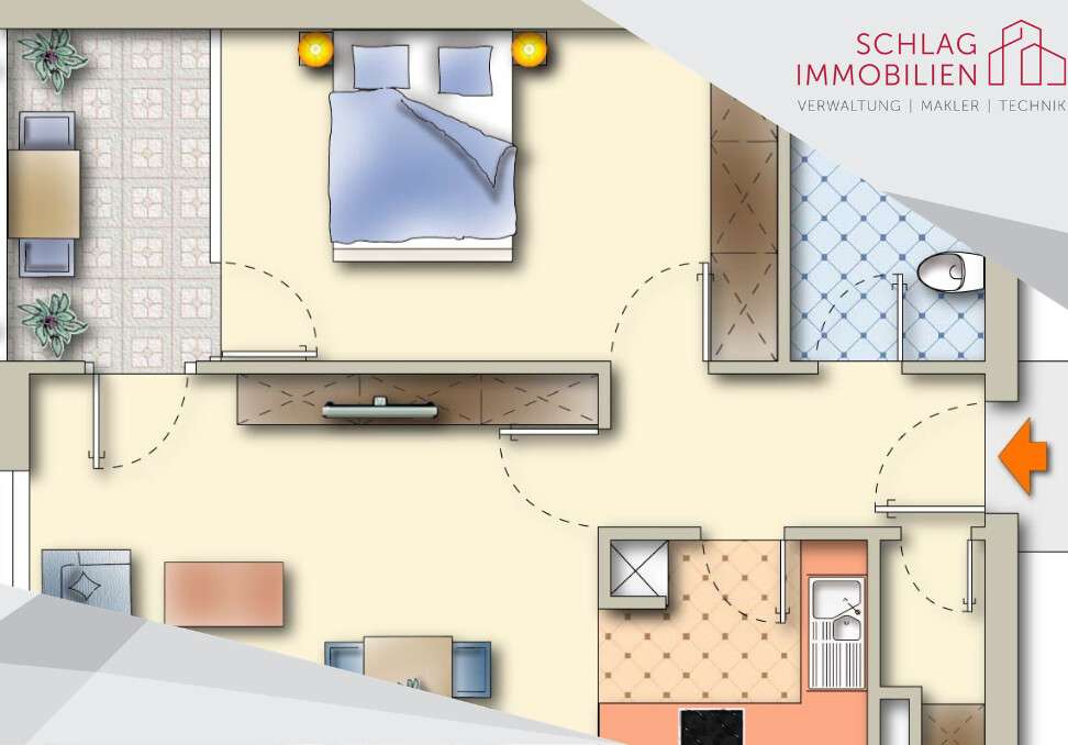 Thumbnail-Wohnung zum Kaufen in Hanau 151.760,00 € 52.33 m²