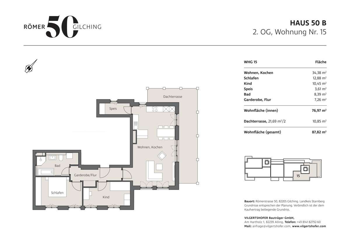 Thumbnail-Wohnung zum Kaufen in Gilching 779.000,00 € 87.82 m²