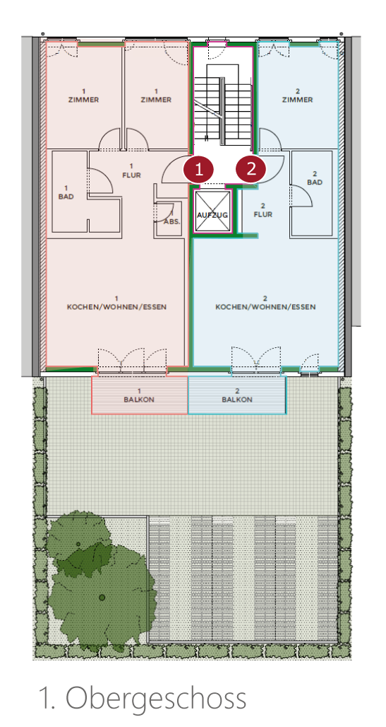 Thumbnail-Wohnung zum Kaufen in Karlsruhe 435.600,00 € 57 m²