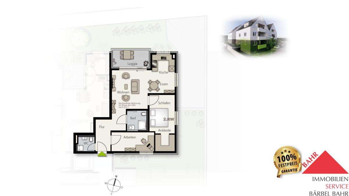 Thumbnail-Wohnung zum Kaufen in Weil im Schönbuch 399.000,00 € 71 m²