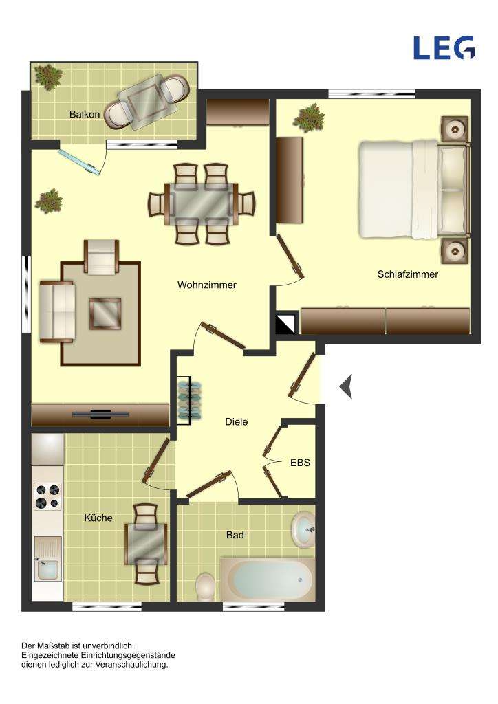 Thumbnail-Wohnung zum Mieten in Unna 379,00 € 50.04 m²