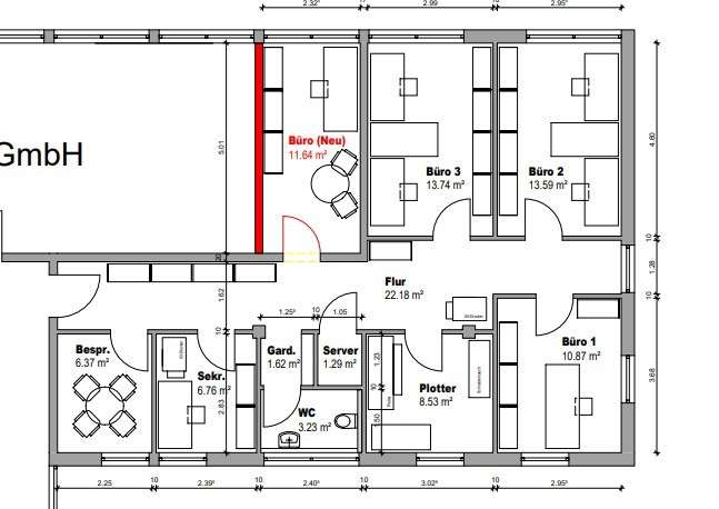 Thumbnail-Büro in Kirchheim 1.229,00 € 98.32 m²