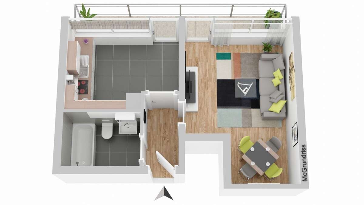 Thumbnail-Wohnung zum Kaufen in Mannheim Käfertal 119.000,00 € 38 m²