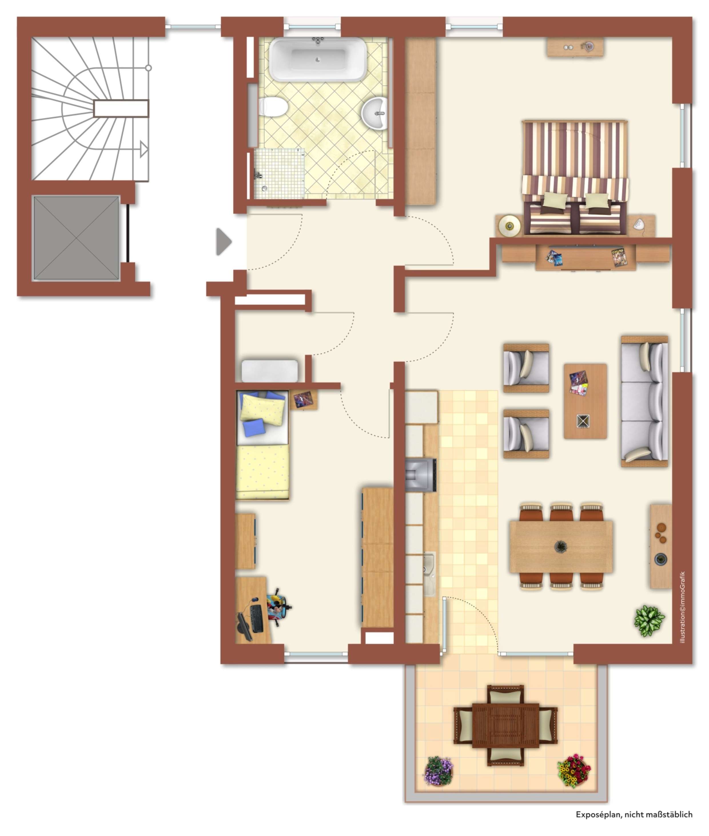 Thumbnail-Wohnung zum Mieten in Hilgertshausen 950,00 € 82 m²