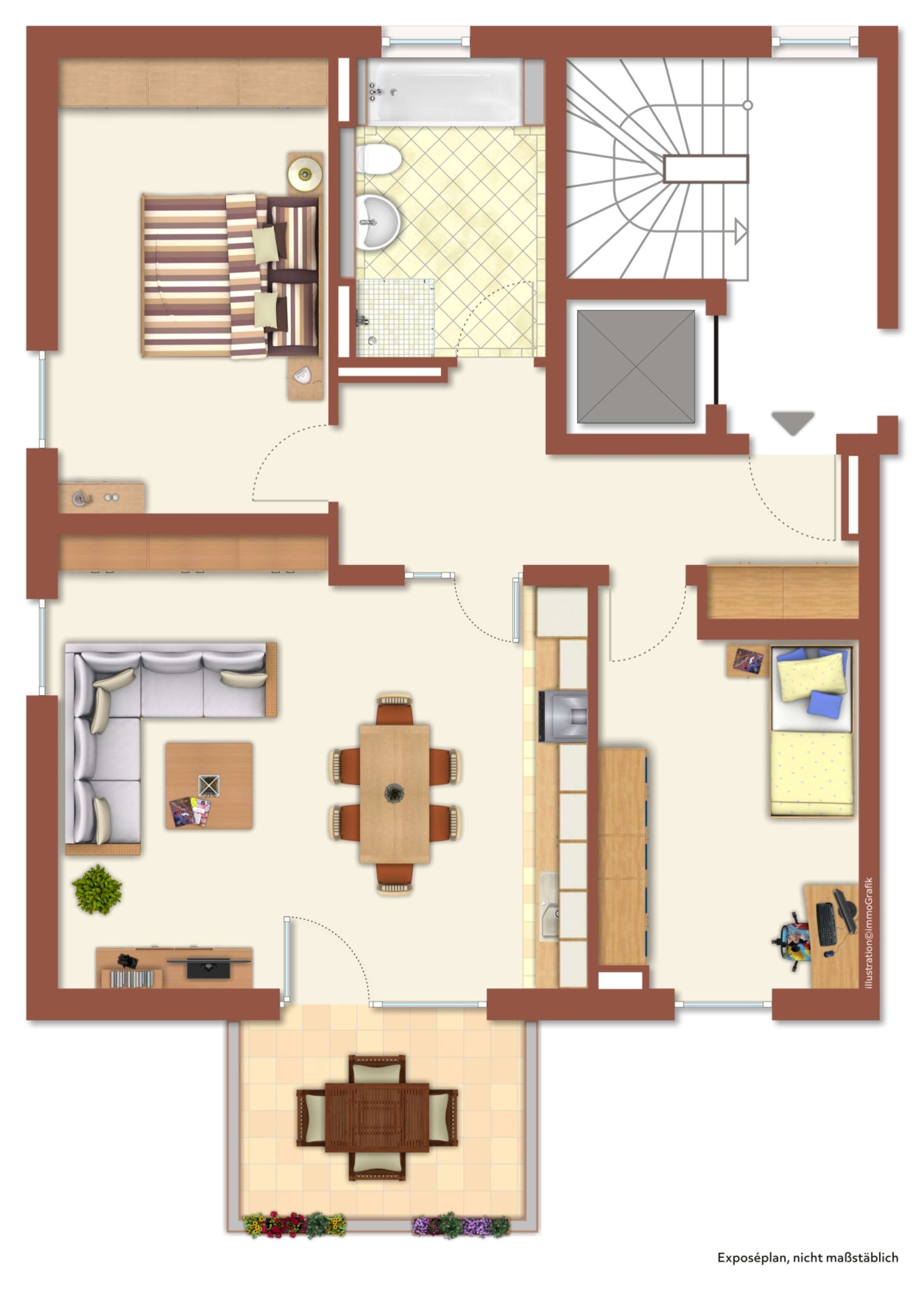 Thumbnail-Wohnung zum Mieten in Hilgertshausen 950,00 € 82 m²