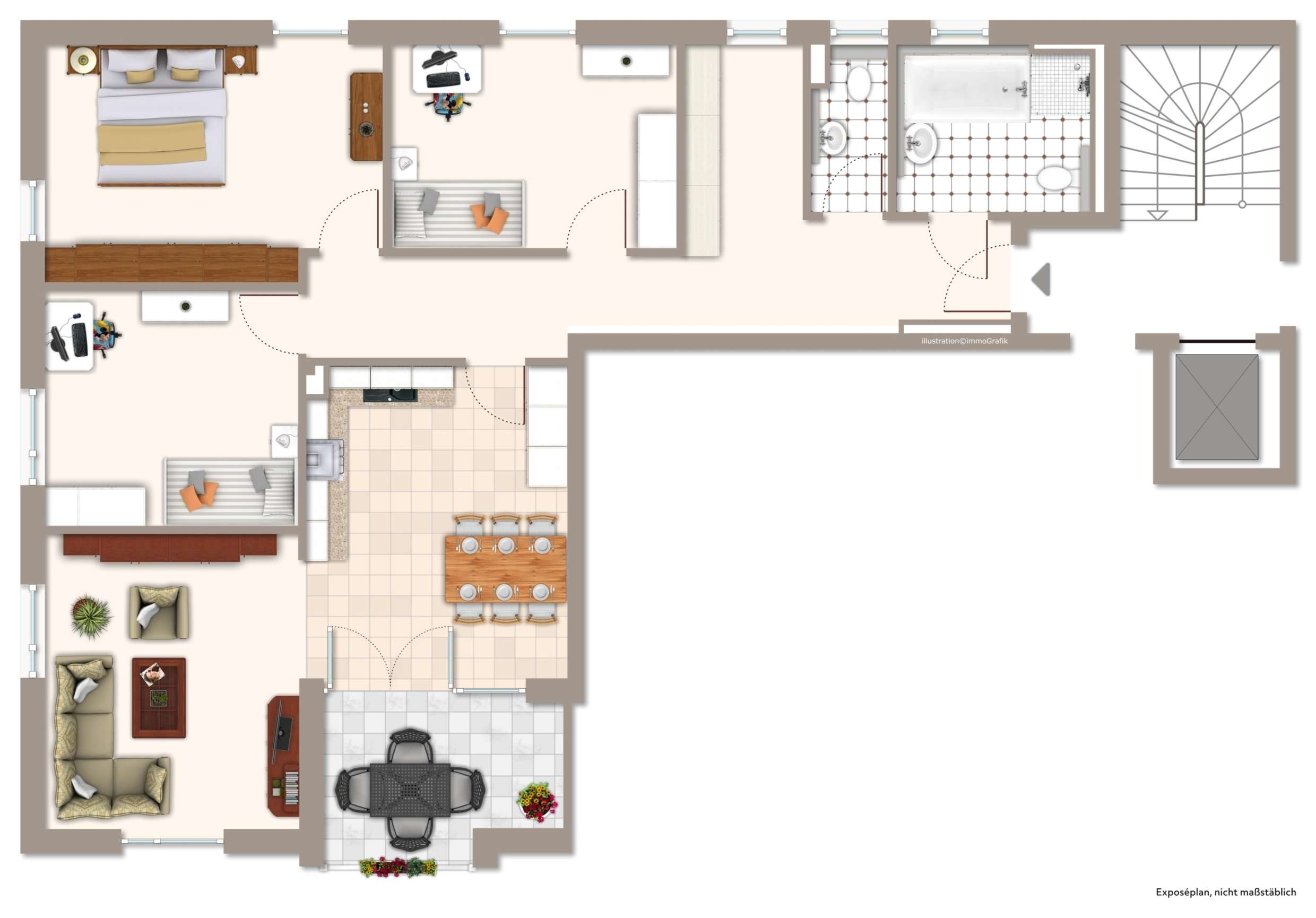 Thumbnail-Wohnung zum Mieten in Hilgertshausen 1.275,00 € 110 m²