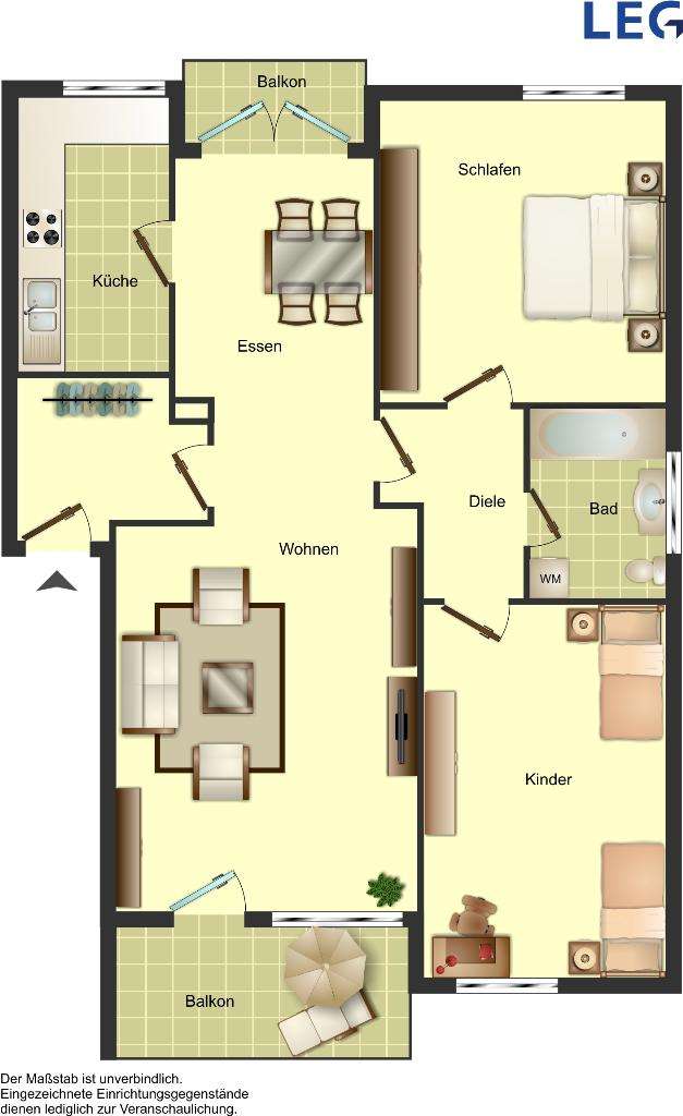 Thumbnail-Wohnung zum Mieten in Remscheid 599,00 € 72.21 m²