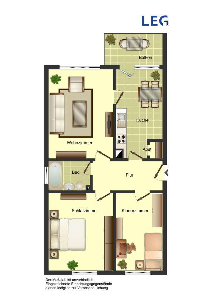 Thumbnail-Wohnung zum Mieten in Bergkamen 499,00 € 67.04 m²