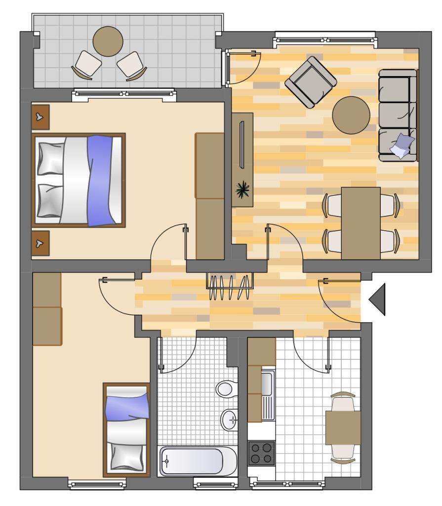 Thumbnail-Wohnung zum Mieten in Gelsenkirchen 439,00 € 62.58 m²