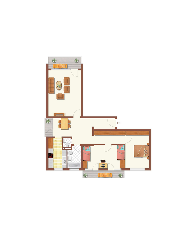 Thumbnail-Wohnung zum Mieten in Frauenaurach 1.275,00 € 105 m²