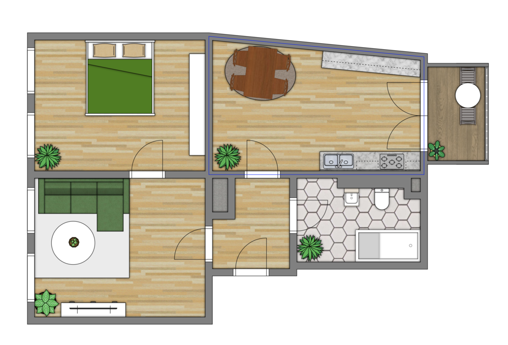 Thumbnail-Wohnung zum Mieten in Burg 384,00 € 64 m²
