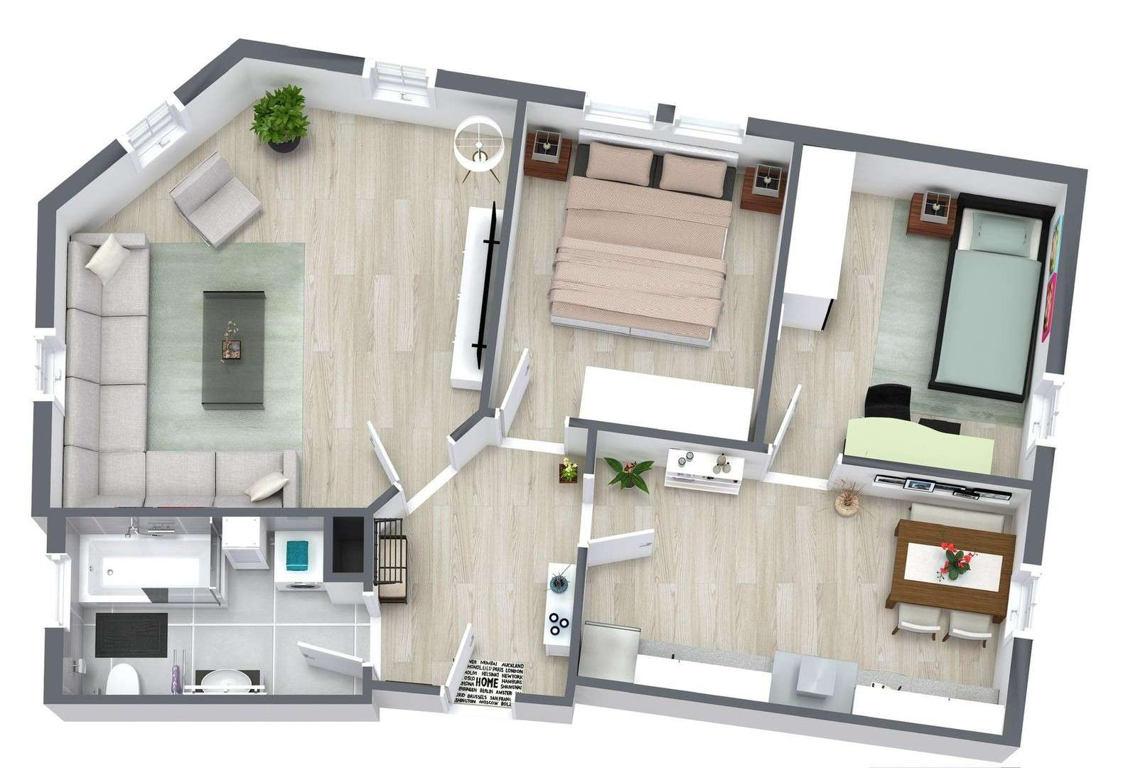 Thumbnail-Wohnung zum Mieten in Zwickau 375,00 € 62 m²