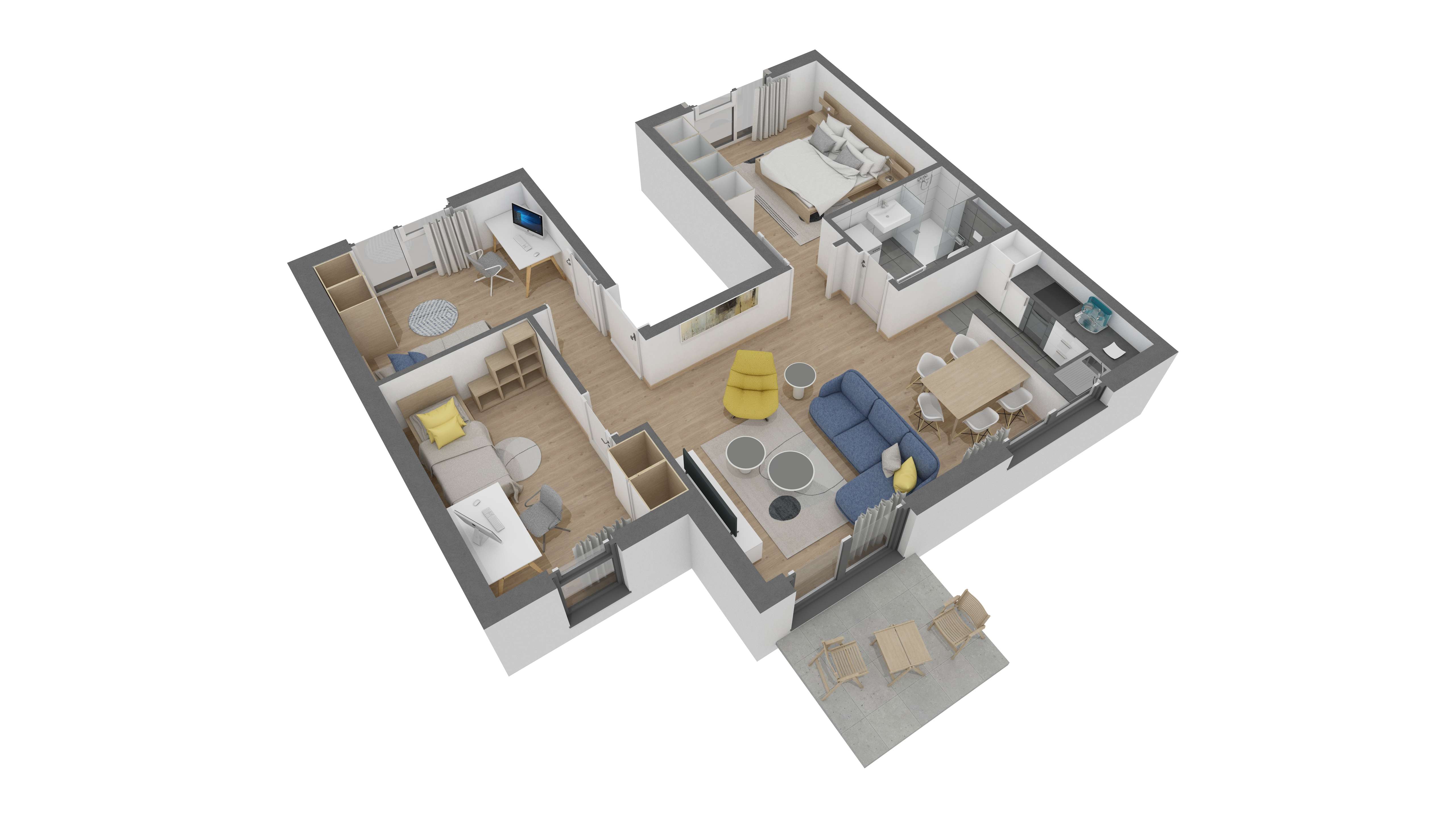 Thumbnail-Wohnung zum Kaufen in Offenbach am Main 399.690,00 € 71.2 m²