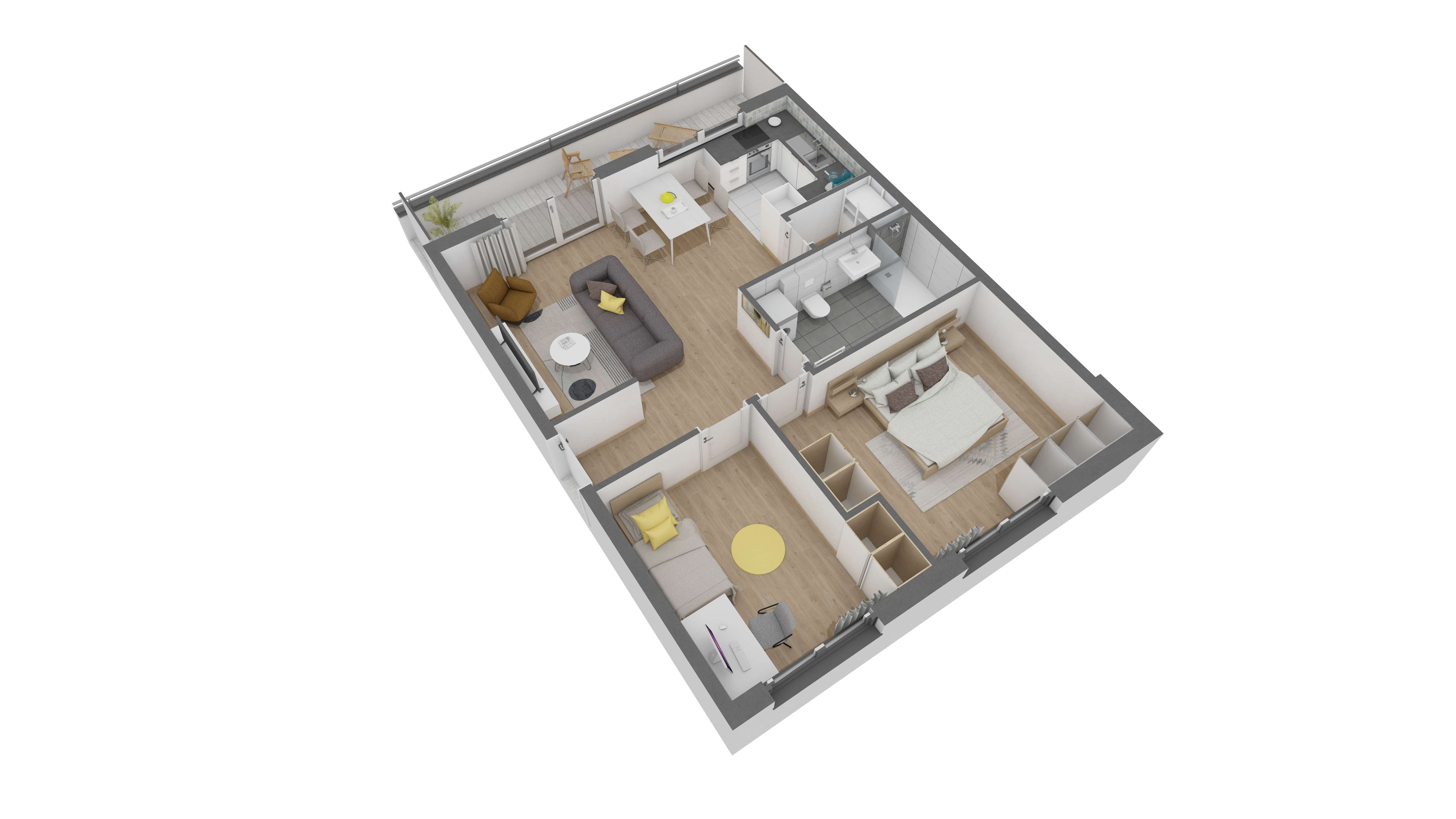 Thumbnail-Wohnung zum Kaufen in Offenbach am Main 398.450,00 € 69.1 m²