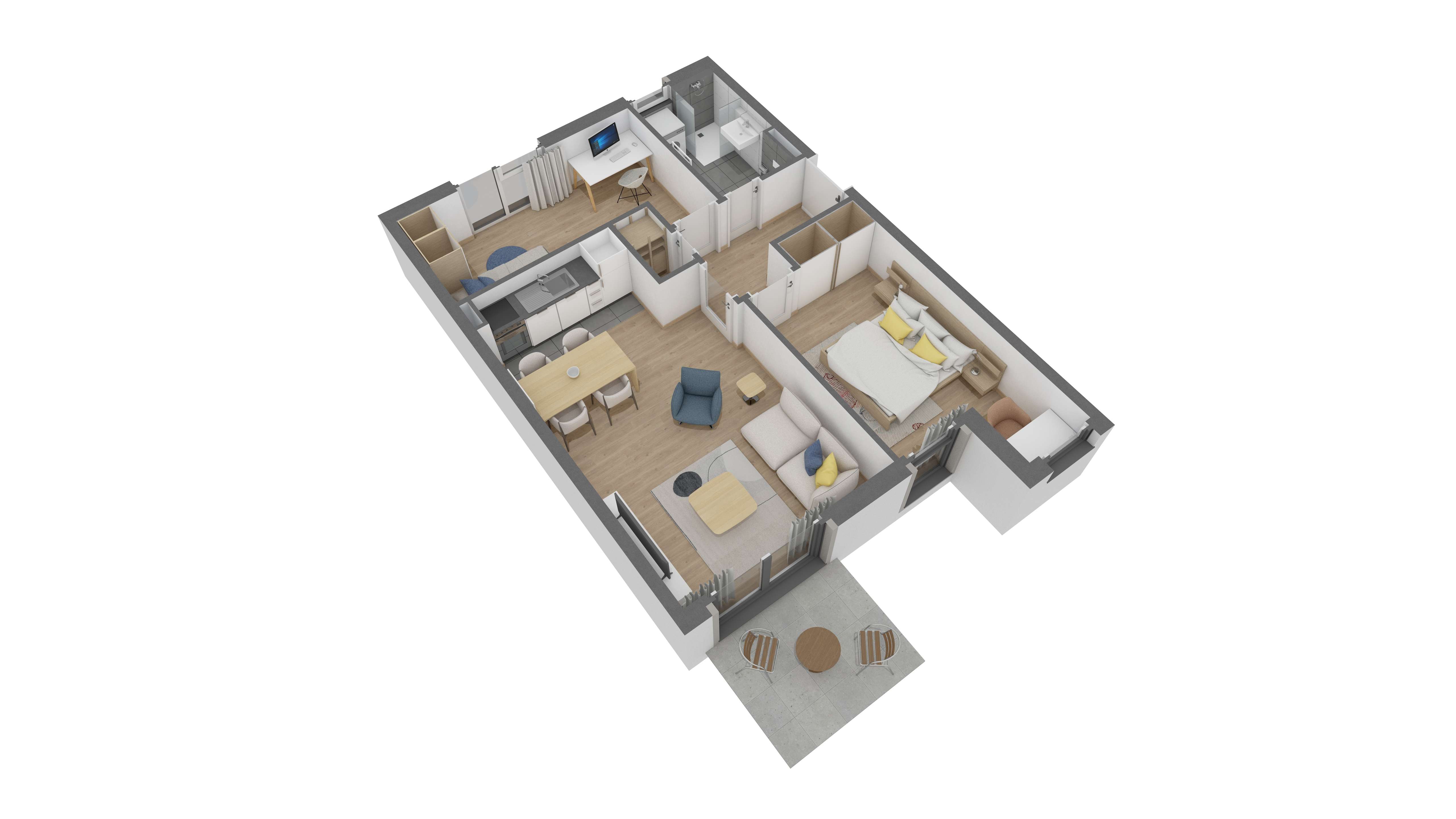 Thumbnail-Wohnung zum Kaufen in Offenbach am Main 337.970,00 € 58.8 m²