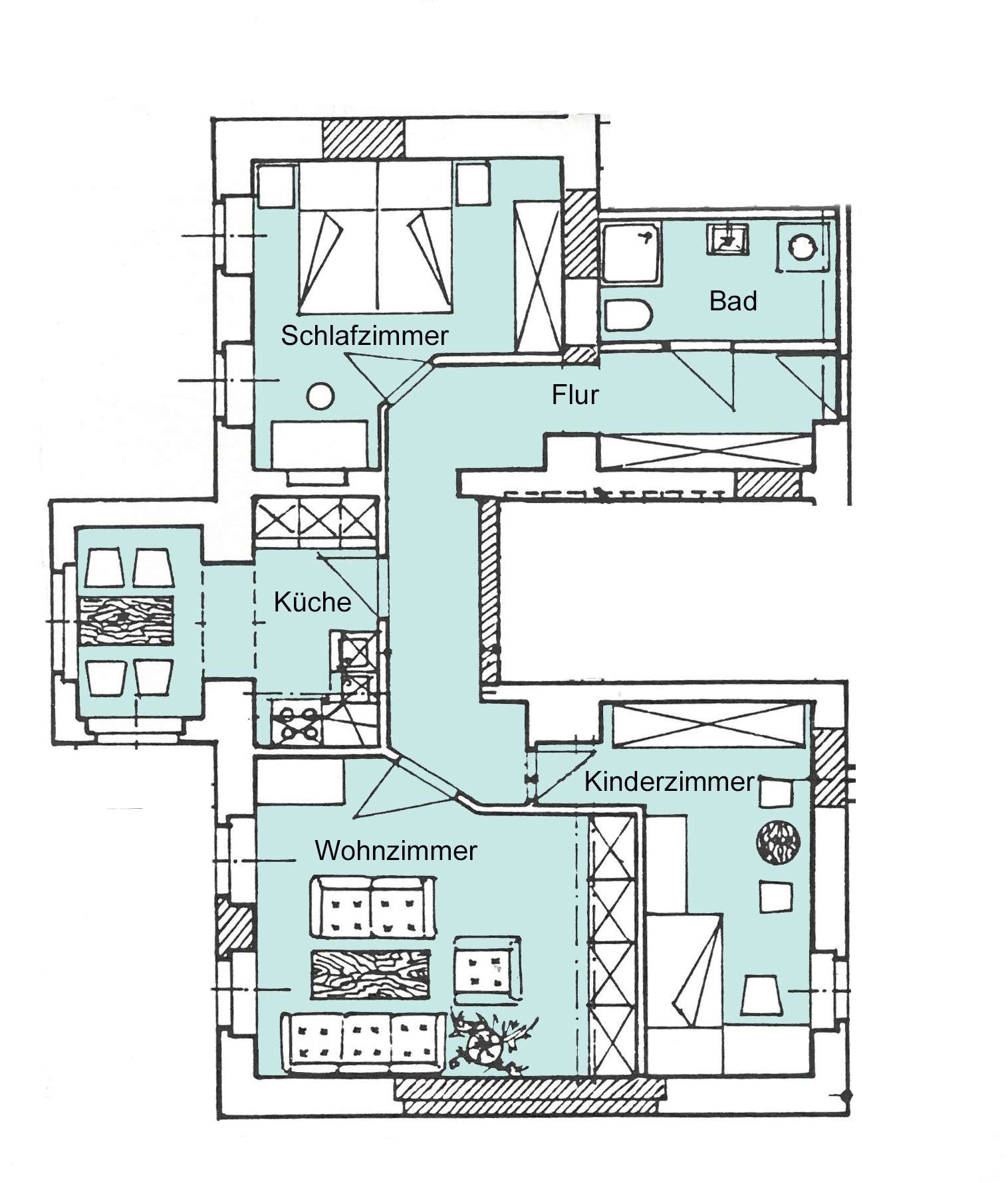 Thumbnail-Wohnung zum Mieten in Culitzsch 375,00 € 68.77 m²