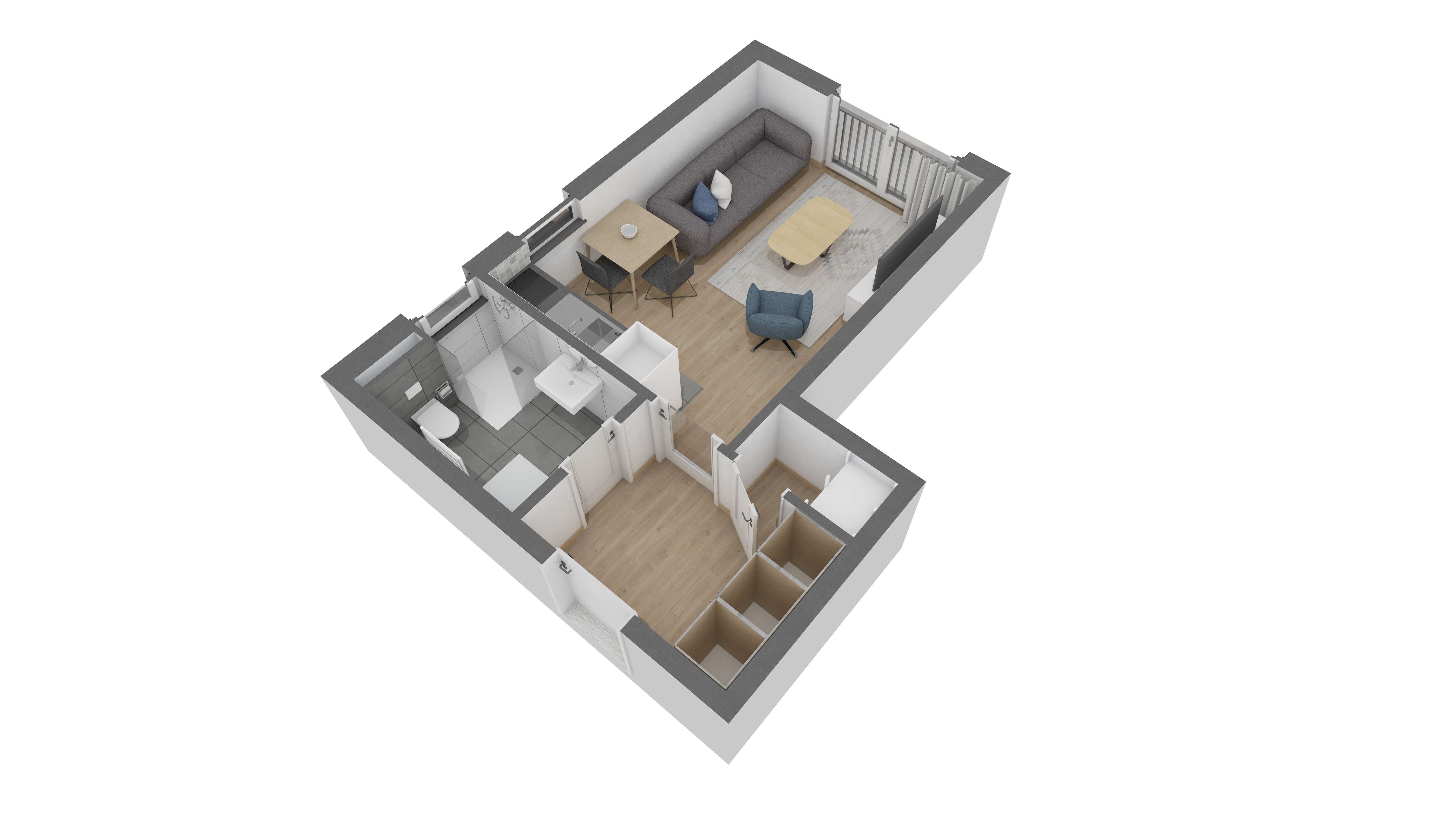 Thumbnail-Wohnung zum Kaufen in Offenbach am Main 158.840,00 € 27.4 m²