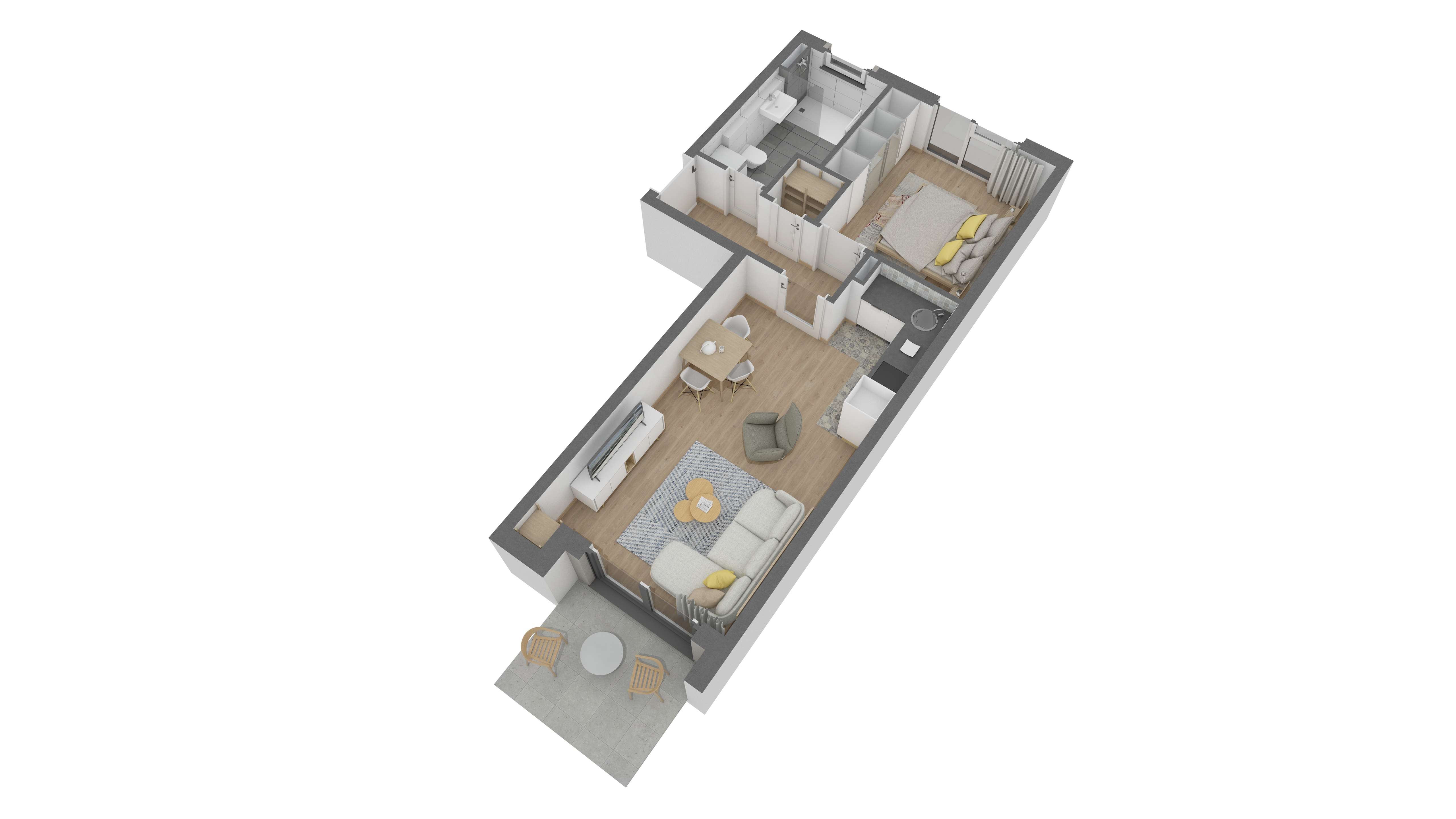 Thumbnail-Wohnung zum Kaufen in Offenbach am Main 269.620,00 € 45.8 m²