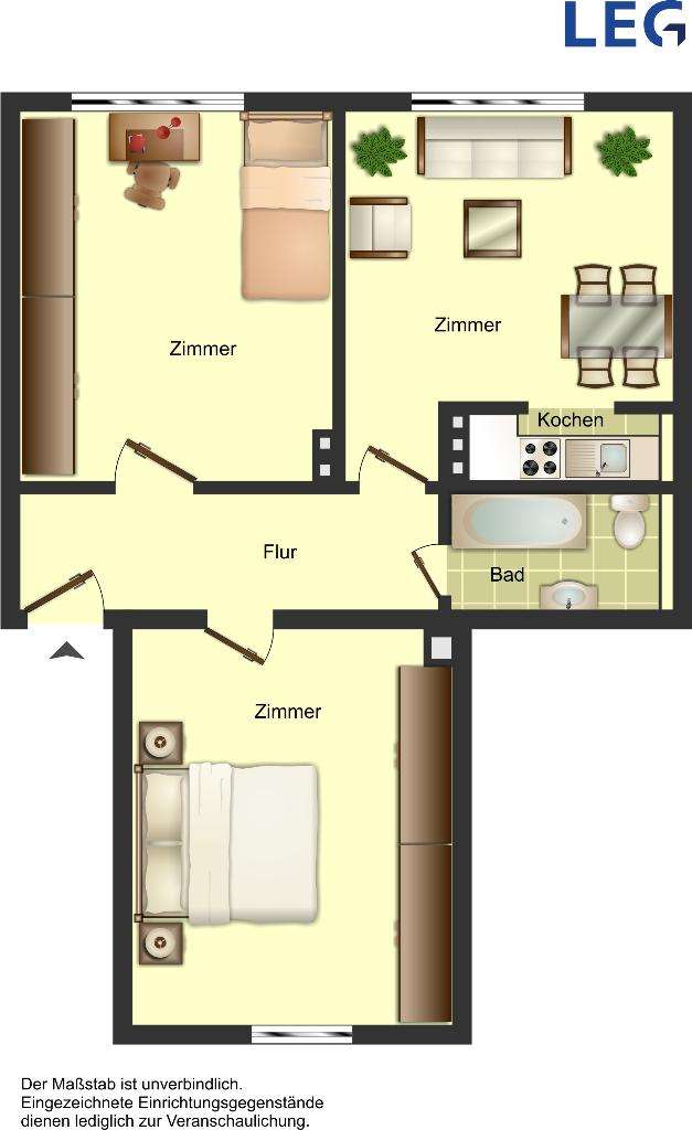 Thumbnail-Wohnung zum Mieten in Solingen 599,00 € 54 m²