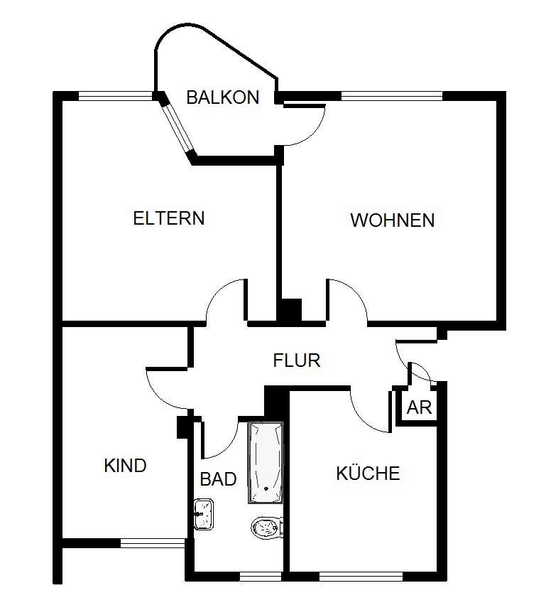 Thumbnail-Wohnung zum Mieten in Gelsenkirchen 439,00 € 64.06 m²