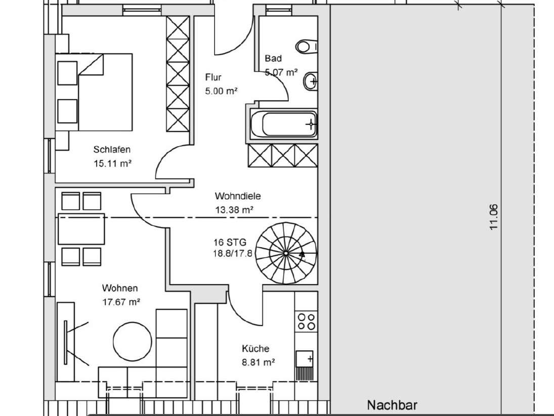 Thumbnail-Wohnung zum Mieten in Harxheim 950,00 € 90.4 m²