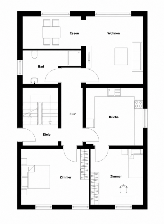 Thumbnail-Wohnung zum Mieten in Osnabrück 1.300,00 € 100 m²