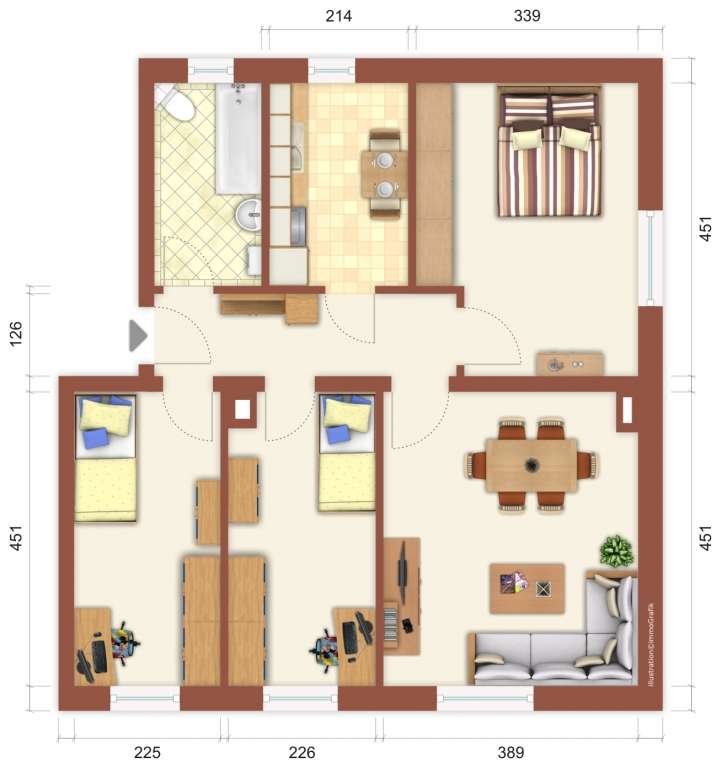 Thumbnail-Wohnung zum Mieten in Doberlug-Kirchhain 400,79 € 69.03 m²