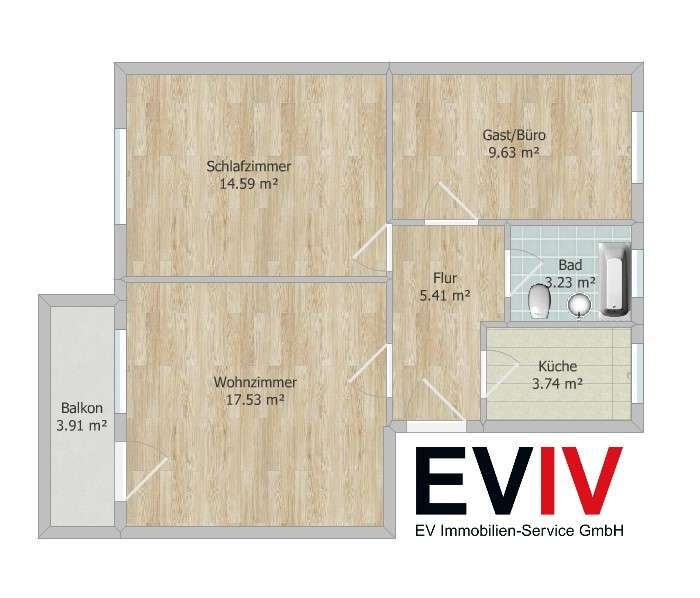 Thumbnail-Wohnung zum Mieten in Norden 480,00 € 54.78 m²