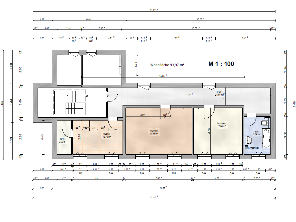 Thumbnail-Wohnung zum Mieten in Blankenhain 390,00 € 94 m²