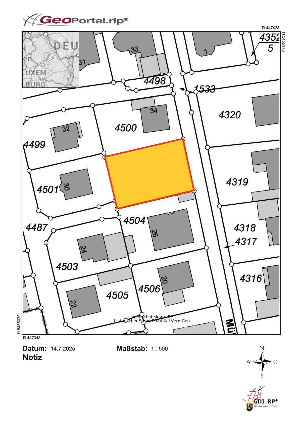 Thumbnail-Grundstück zu verkaufen in Lustadt 299.000,00 € 523 m²