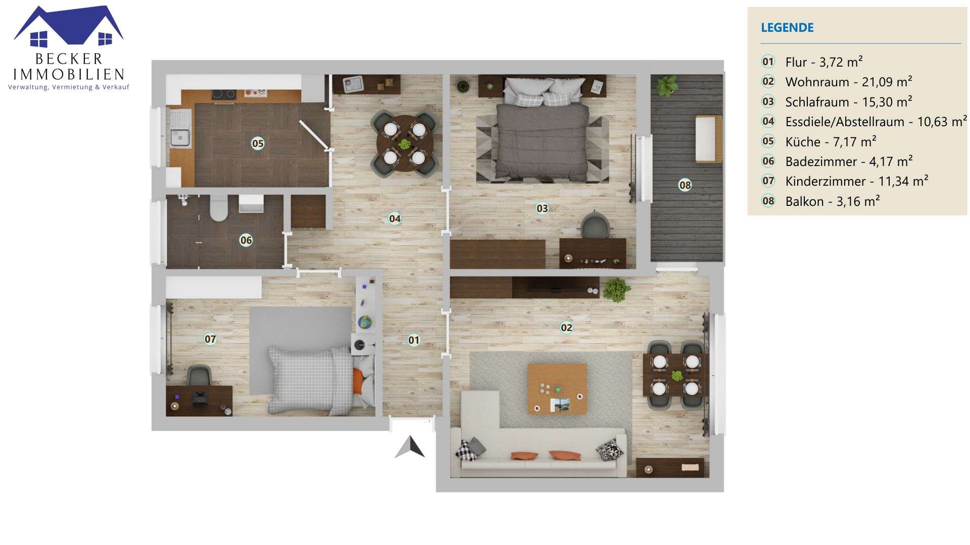 Thumbnail-Wohnung zum Kaufen in Wolfenbüttel 125.000,00 € 74 m²