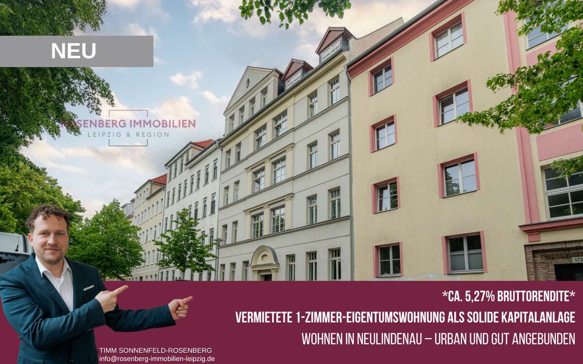 Thumbnail-Wohnung zum Kaufen in Leipzig Neulindenau 59.900,00 € 33.3 m²