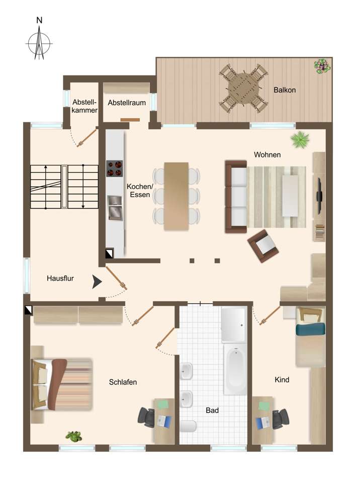 Thumbnail-Wohnung zum Mieten in Bochum 945,00 € 85.74 m²