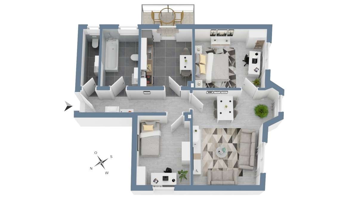 Thumbnail-Wohnung zum Kaufen in Augsburg 255.000,00 € 73.29 m²