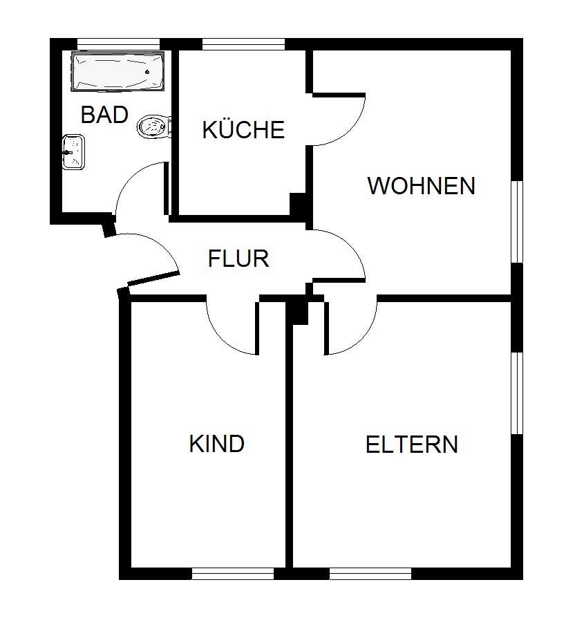 Thumbnail-Wohnung zum Mieten in Gelsenkirchen 399,00 € 51.71 m²