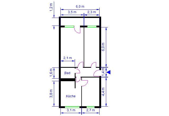 Thumbnail-Wohnung zum Mieten in Magdeburg 458,19 € 70.49 m²