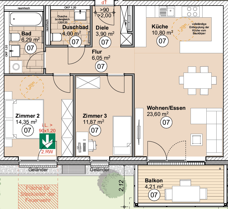 Thumbnail-Wohnung zum Mieten in Düsseldorf 1.452,50 € 85 m²