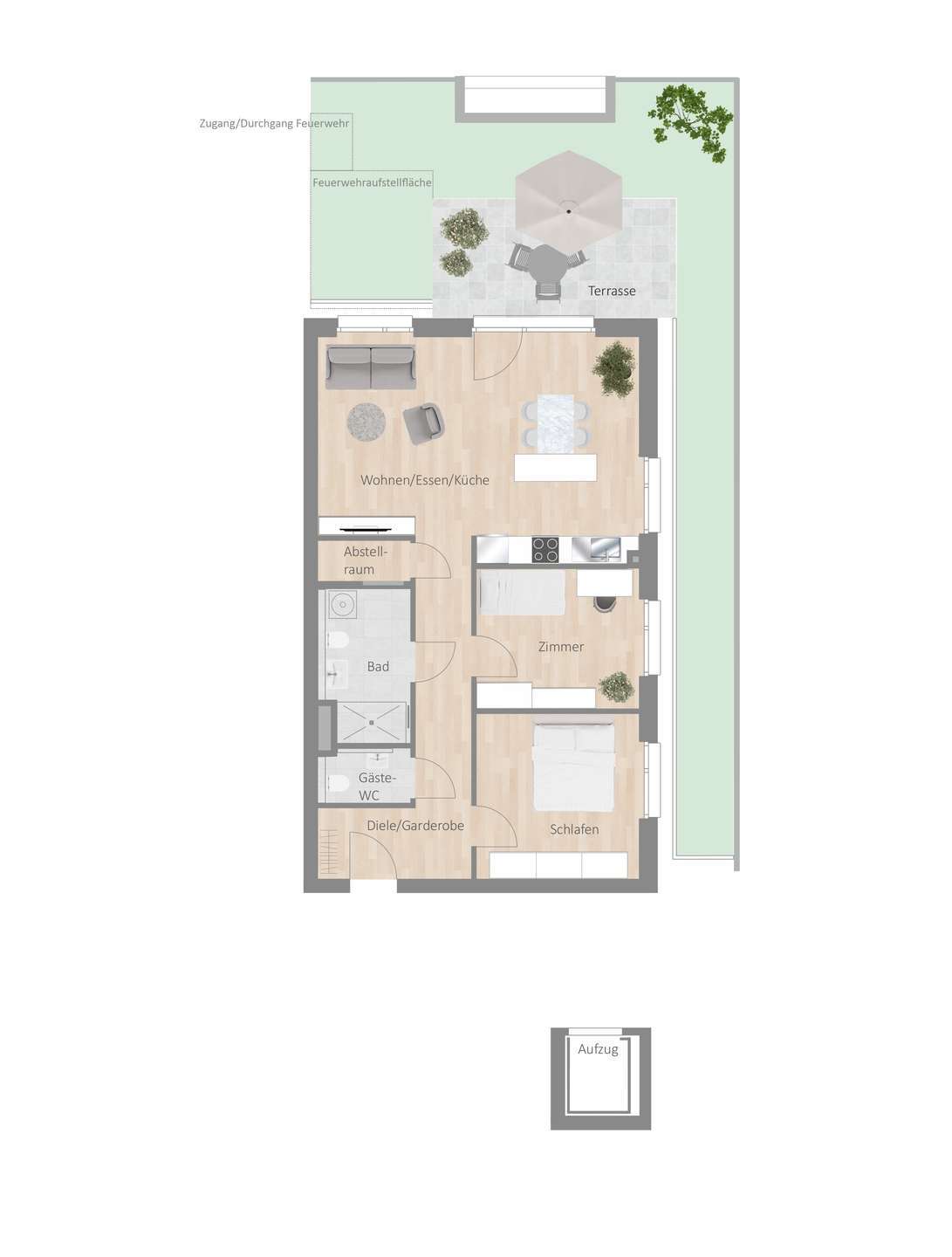 Thumbnail-Wohnung zum Mieten in Besigheim 1.185,00 € 85.23 m²