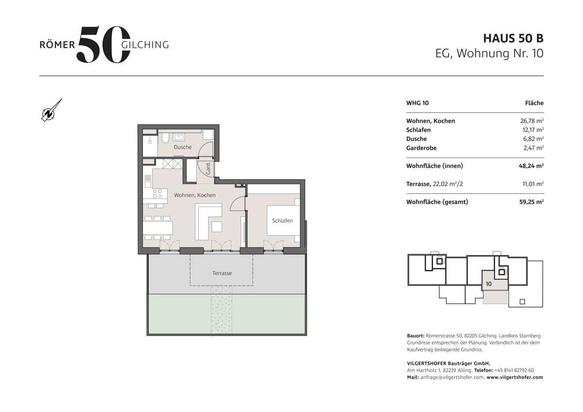 Thumbnail-Wohnung zum Kaufen in Gilching 499.000,00 € 59.25 m²
