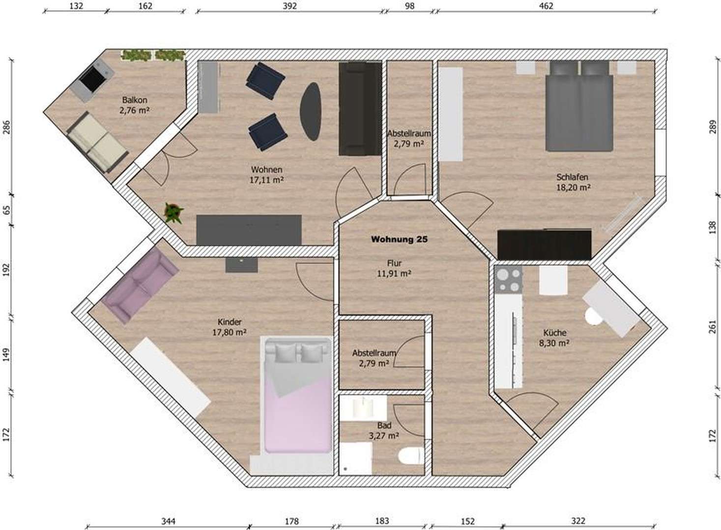 Thumbnail-Wohnung zum Mieten in Schöppenstedt 570,00 € 84.93 m²