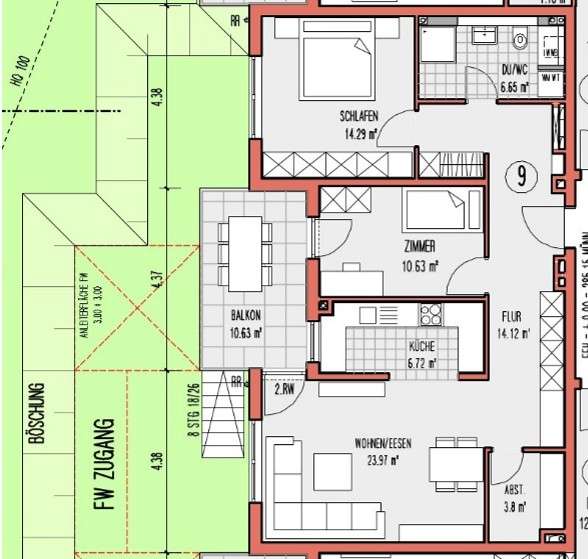 Thumbnail-Wohnung zum Mieten in Backnang 1.355,00 € 84 m²