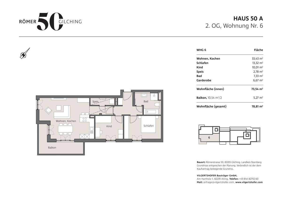 Thumbnail-Wohnung zum Kaufen in Gilching 639.000,00 € 78.81 m²