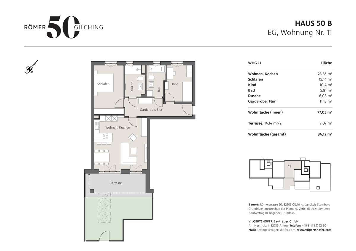 Thumbnail-Wohnung zum Kaufen in Gilching 689.000,00 € 84.12 m²