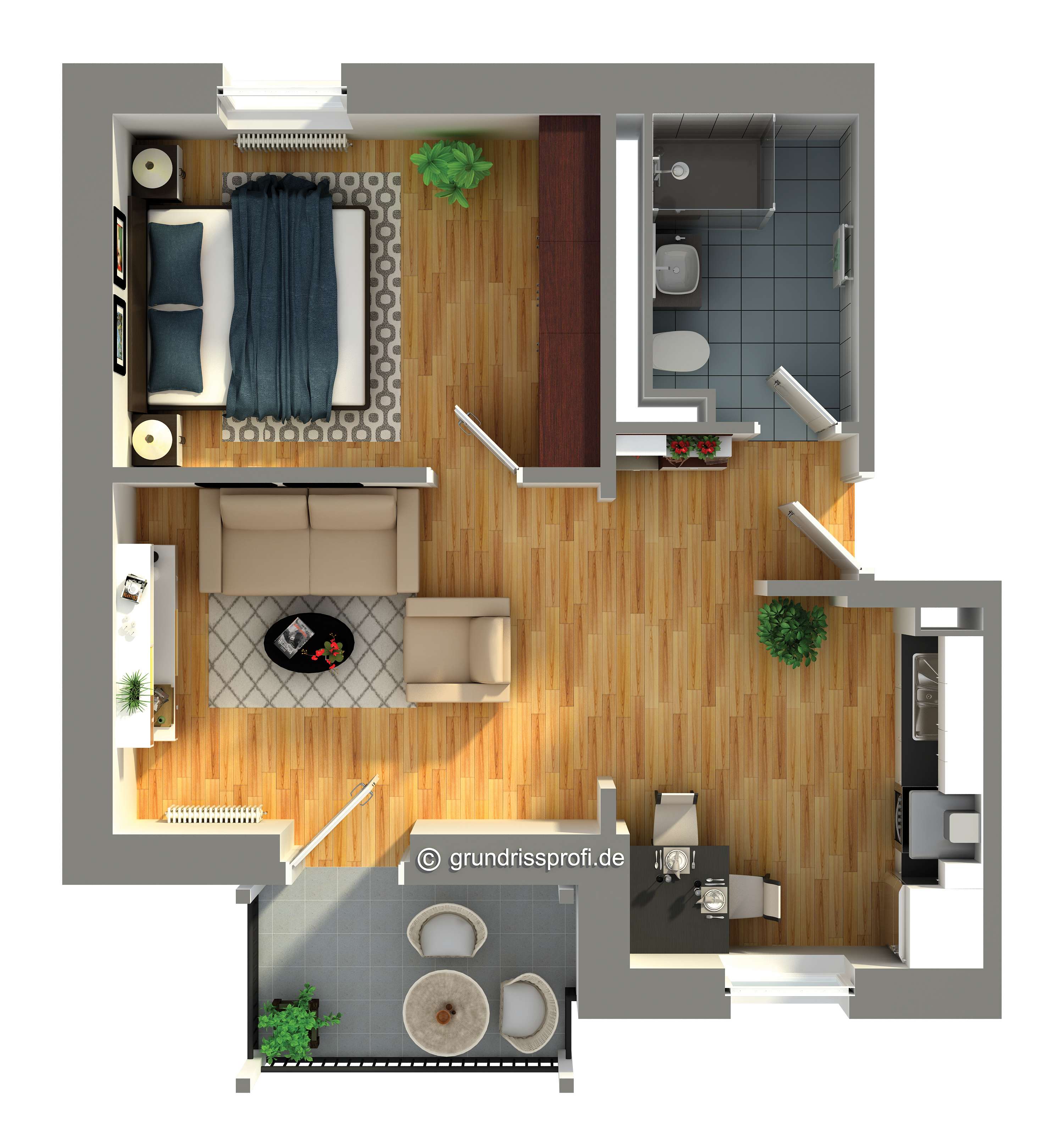Thumbnail-Wohnung zum Mieten in Mühlheim am Main 385,34 € 43.2 m²